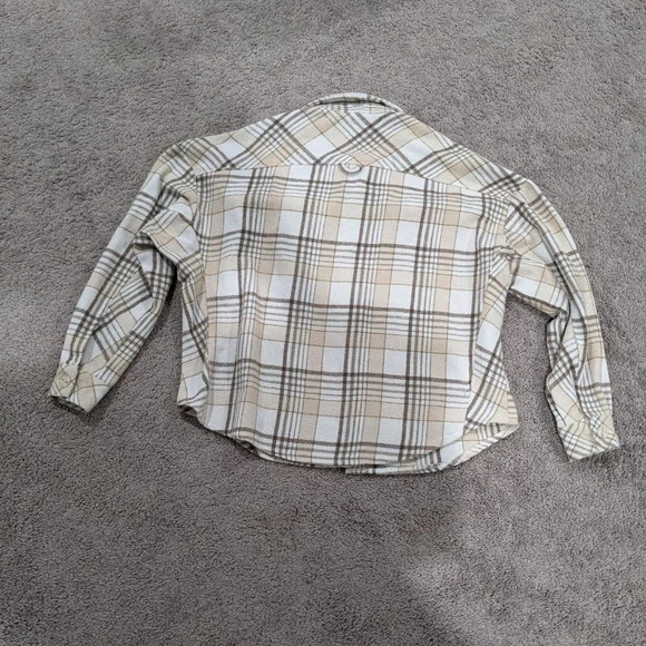 Bohme flannel Shacket Brown and Cream size Small - Picture 6 of 9